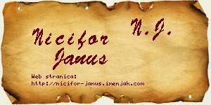 Nićifor Janus vizit kartica